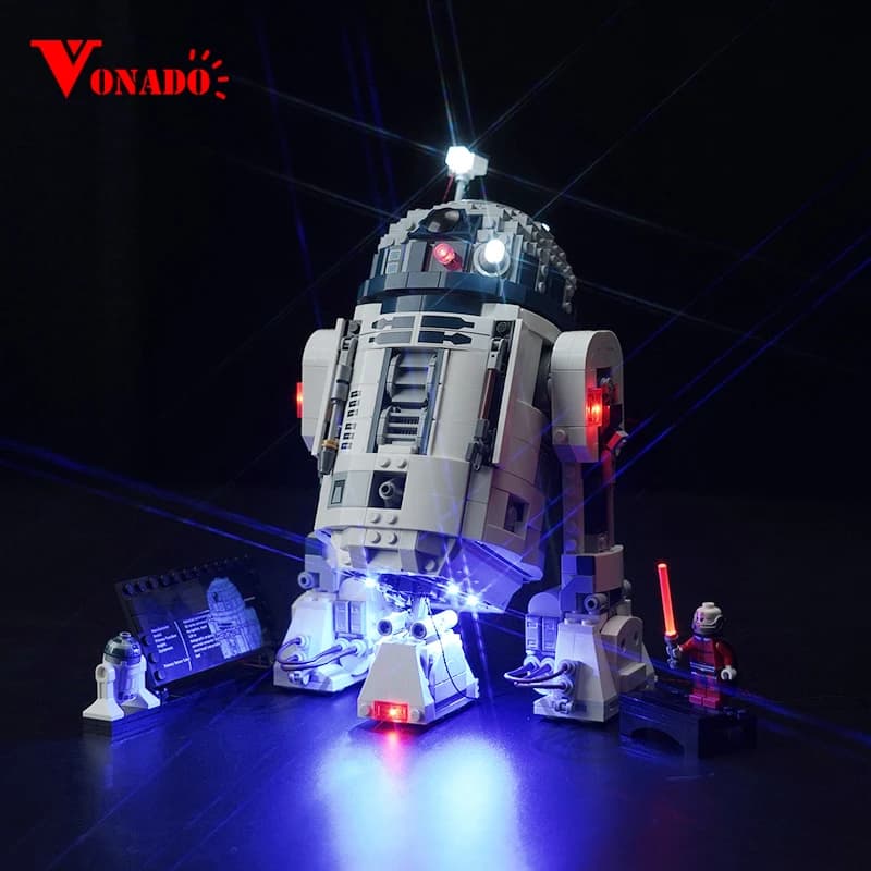 Vonado LED light 75379 set is suitable for R2-D2 robot building blocks (only including lighting accessories)