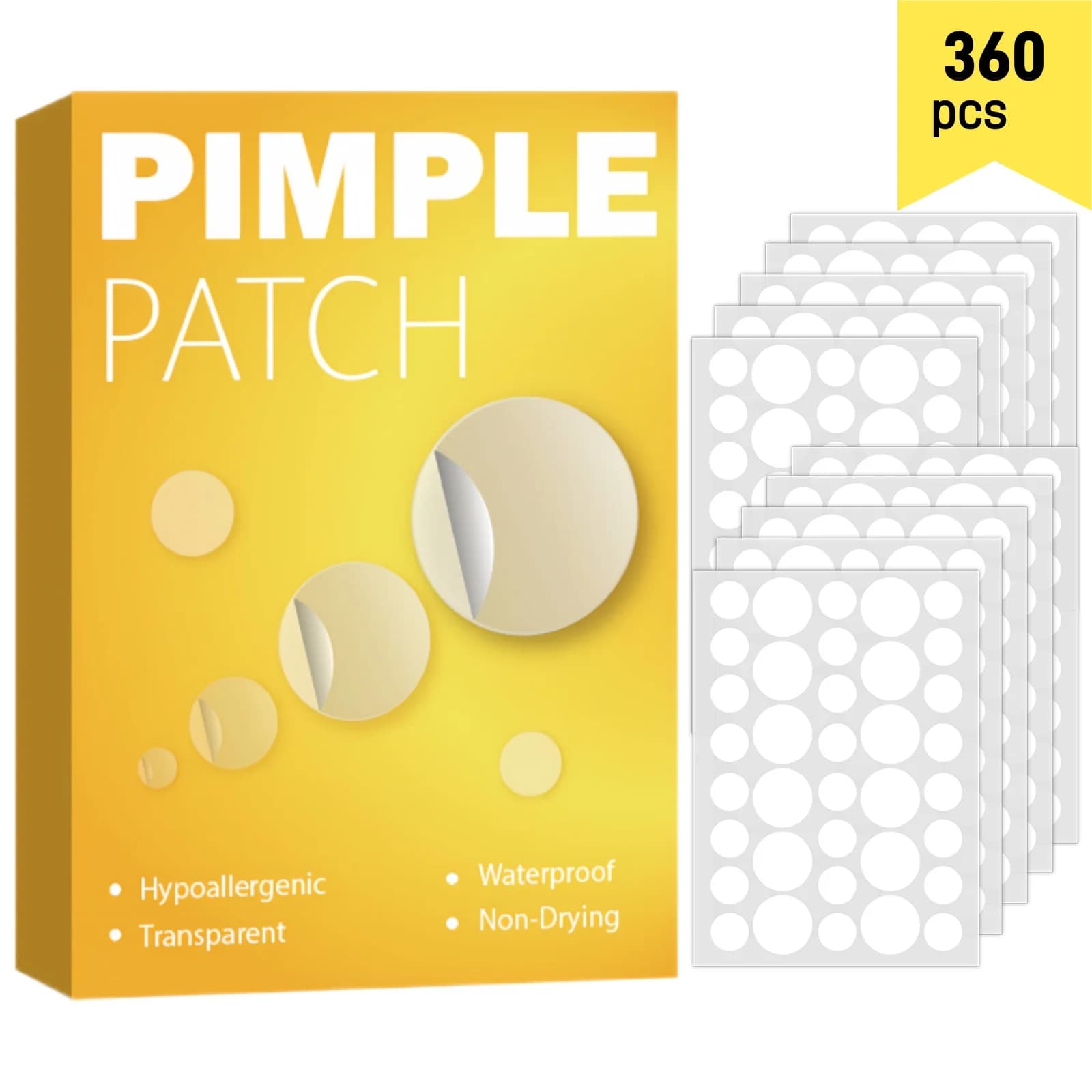 "Transparent Acne Patches  Invisible Hydrocolloid Stickers for Face Pimple Spot Treatment, Oil-Free, Day & Night Use"