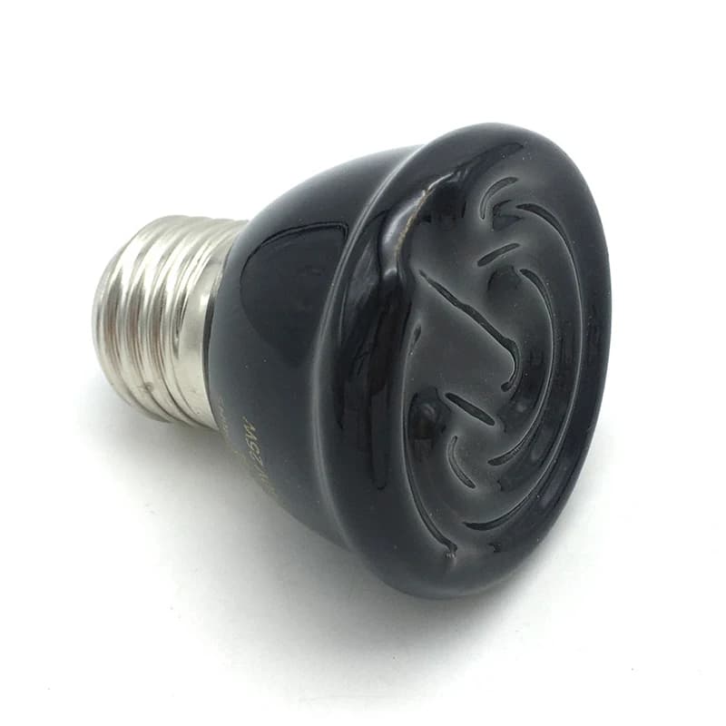 Ceramic Emitter Heat Light Mini Black Pet Heating Lamp Infrared Bulb 25/50/75/100W Brooder Chickens Reptile Lamp