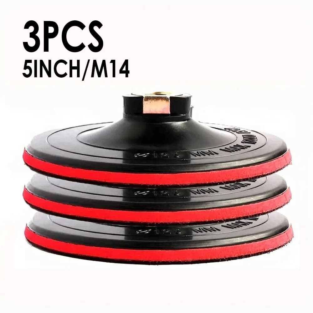 【Wholesale】3PCS 5 Inch Foam Plastic Backing Pad M14 Sanding Disc Backer For Angle Grinder Buffing Pads Polishing Wheel Adhesive