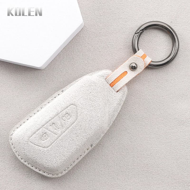 Leather Car Remote Key Case Cover Shell For Volkswagen VW Golf 8 MK8 ID-4 ID-6 For Skoda Octavia A8 For Seat Leon FR MK4 Cupra