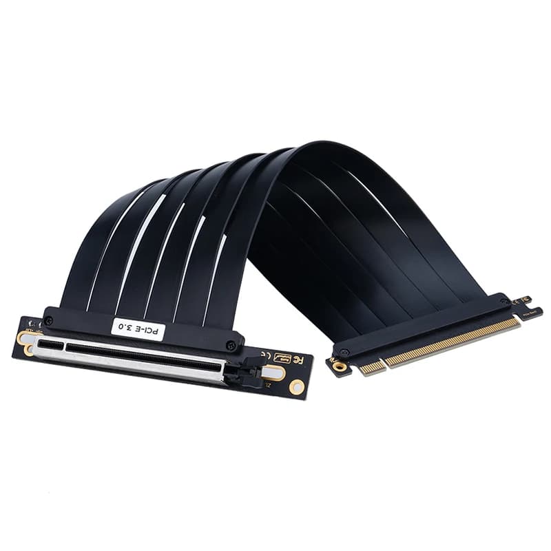 PCIE 3.0 X16 Riser Cable Video Card EMI Shielded High-Speed Flexible Extender PCI Express Adapter PCI-E Gen 3 GPU Extension Cord