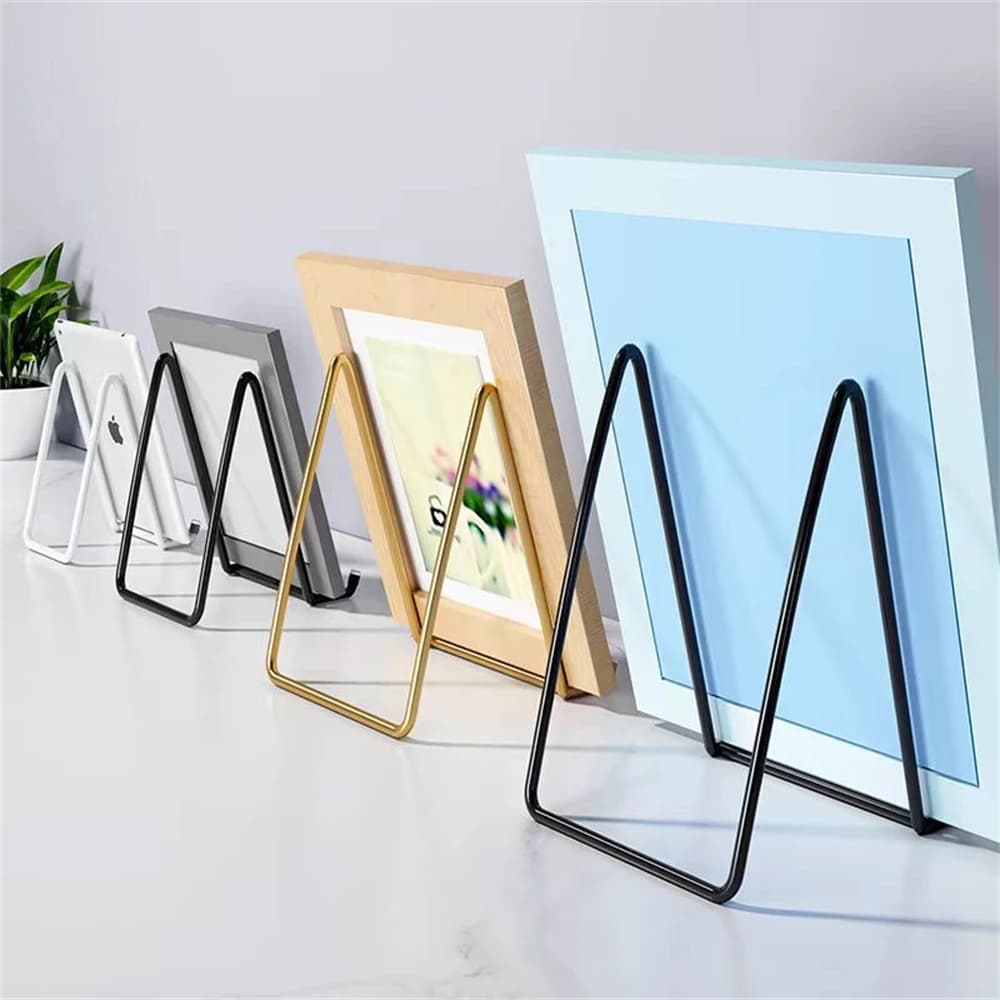 Iron Art Magazine Display Stand Storage Rack Dish Plate Bowl Picture Frame Photo Book Pedestal Support Holder Shelf  Ornaments
