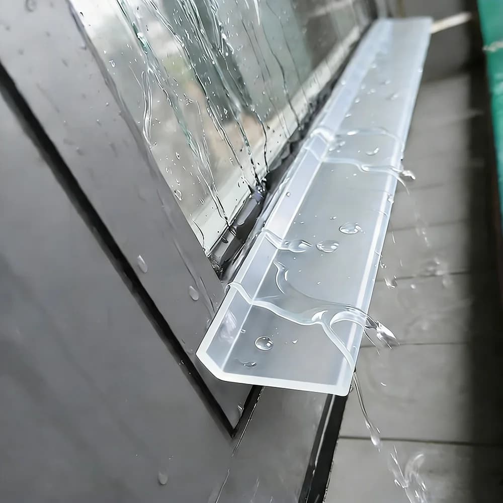 1-5M Window Transparent Water Blocking Bars Sliding Window Waterproof Bar Rainproof Water Backflow Sealing Strip Diversion Plate