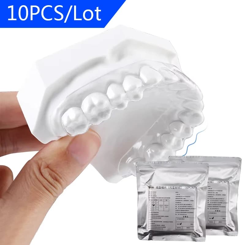 10PCS/lot Dental Orthodontic Splint Retainer Vacuum Forming Sheet Soft/Hard Plastic 1.0/2.0mm Dentistry Thermoforming Material