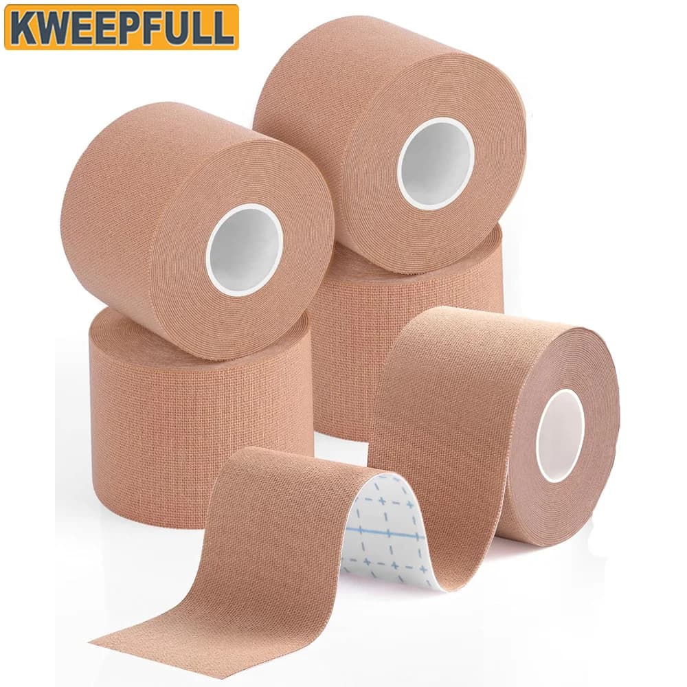 5 Roll Kinesiology Tape Precut | Waterproof Elastic Athletic Tape, Adhesive Sports Tape for Muscle Pain Relief & Joint Support
