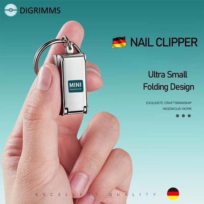1/2pcs Nail Clippers Collapsible Portable Travel Fingernail Nail Scissors Cutter Stainless Steel Manicure Tools