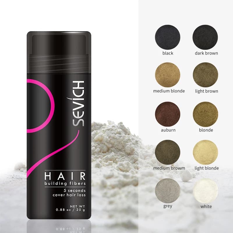 Sevich 25g Hair Building Fibers Powder Hair Loss Products Bald Extension Thicken Hair Spray Jar Keratin