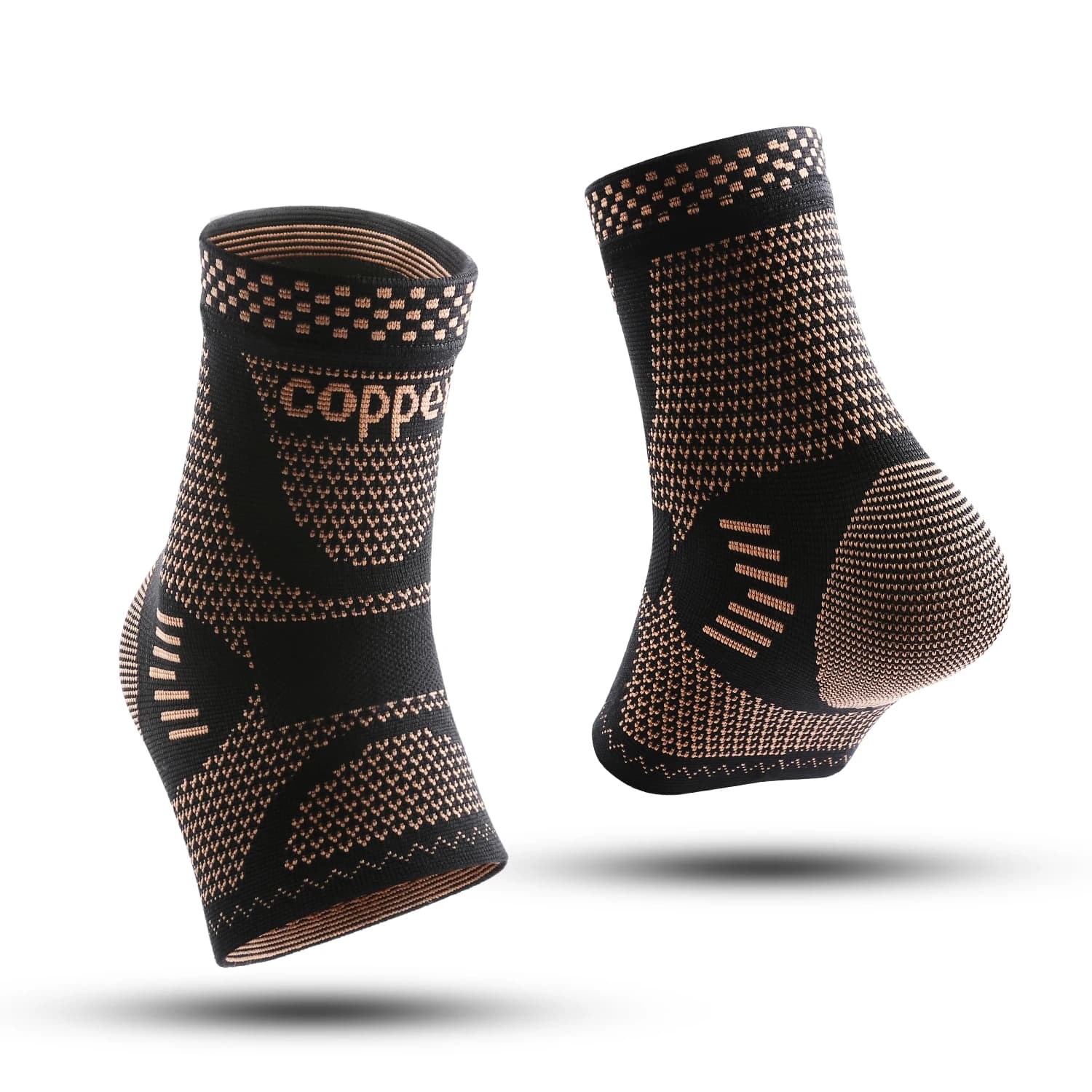 1/2 piece Copper Ankle Brace,Infused Ankle Support Compression Sleeve for Men Women,for Foot Pain,Sprained Ankle,Recovery,sports