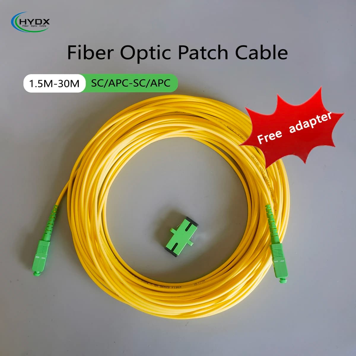 1/10pcs Fiber Optic Patch Cable 1.5/2/3M/5M/10M/15M/20M/30M/40M SC/APC-SC/APC 2.0/3.0mm Extension Wire FTTH Cable Free Adapter