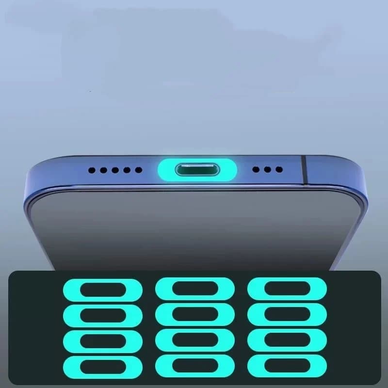 20/10/5PCS Phone Tablet Charging Port Luminous Protective Film For IOS Type-C Micro USB Universal Protector Fluorescent Stickers