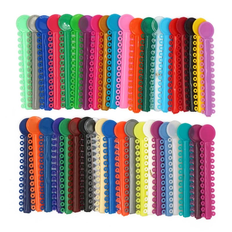 1040pcs 40Ties/set Dental Orthodontic Elastic Ligature Ties Bands For Dentist Braces Treatment Material