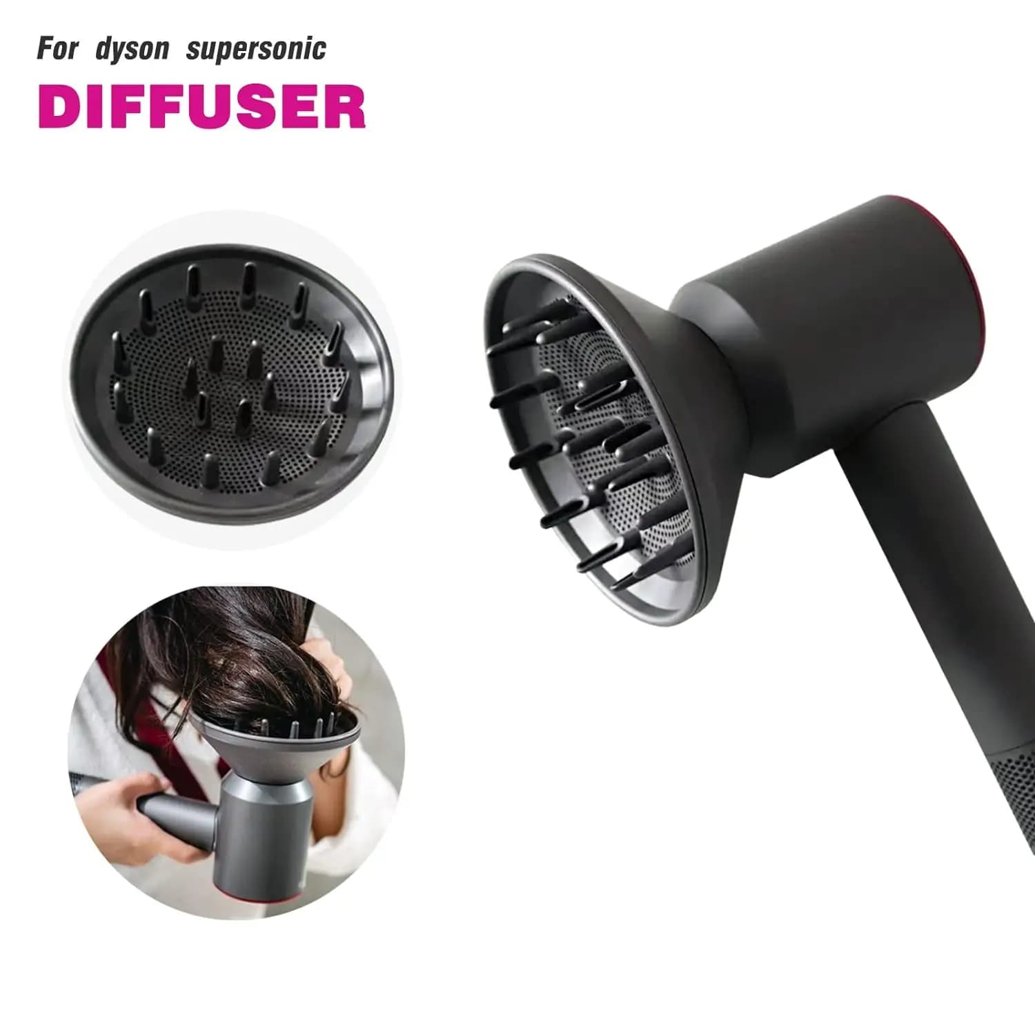 Suitable For Hair Dryers Diffuser for Supersonic Hairdryer Replacement IL/RT6-14354-HD01 Universal Stereotype Hair He