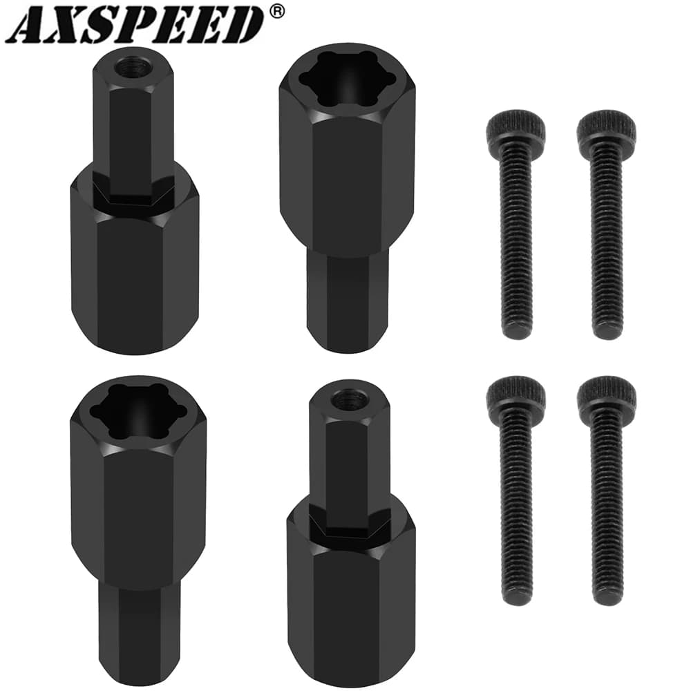 AXSPEED 4Pcs 5mm to 5mm Wheel Hex Hub Adapters for WPL C34 C24 1/16 RC Crawler Truck 1/2" Widen Offset Upgrade Parts
