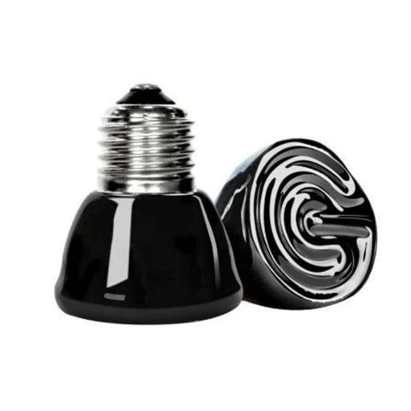 1PC Ceramic Emitter Heat Light Mini Black Pet Heating Lamp Bulb 25/50/75W Brooder Chickens Reptile Lamp