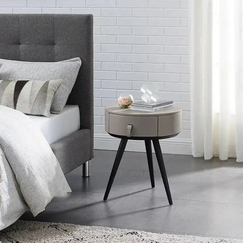 Bedroom Nordic Creative Round Furniture Nightstand Minimalist Modern Bedside Storage Table Light Luxury Nightstand cabinets Z