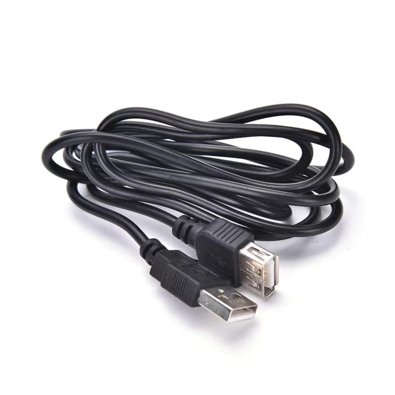 Prodlužovací kabel USB 2.0, černý, 1.5 metru
