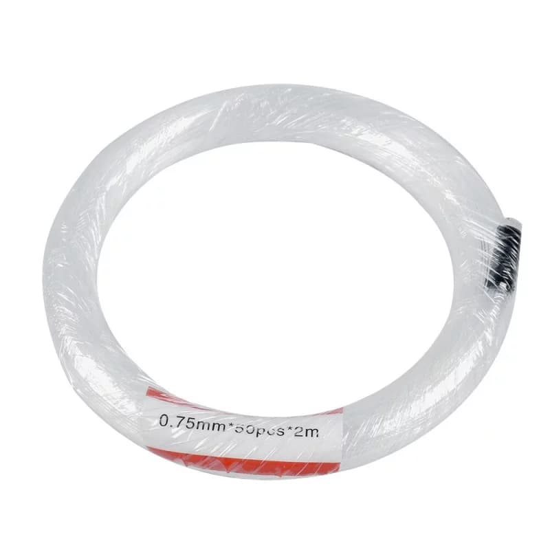 Optický kabel 0.75mm, 50x 2 metry, čirý vodič světla