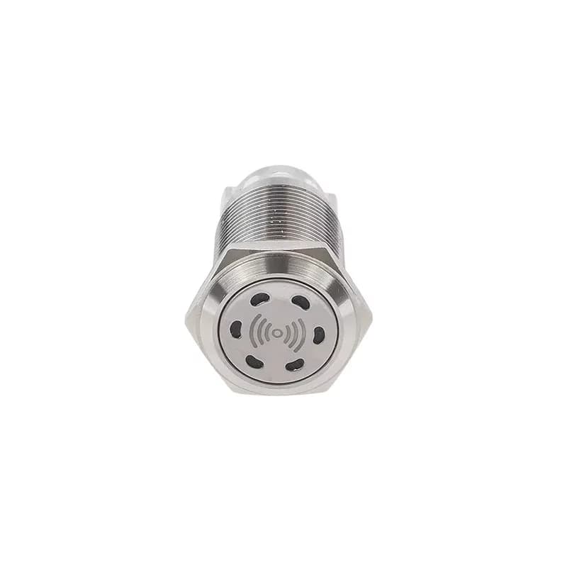 Bzučák pro průměr otvoru 16mm, nerez - 12 V DC