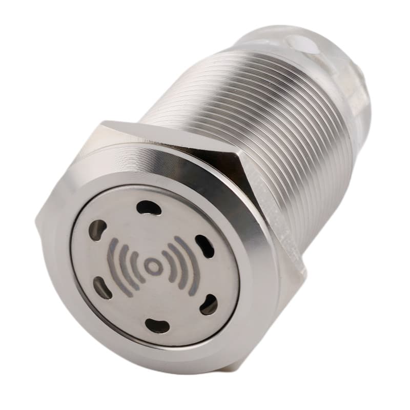Bzučák pro průměr otvoru 19mm, nerez - 12 V DC