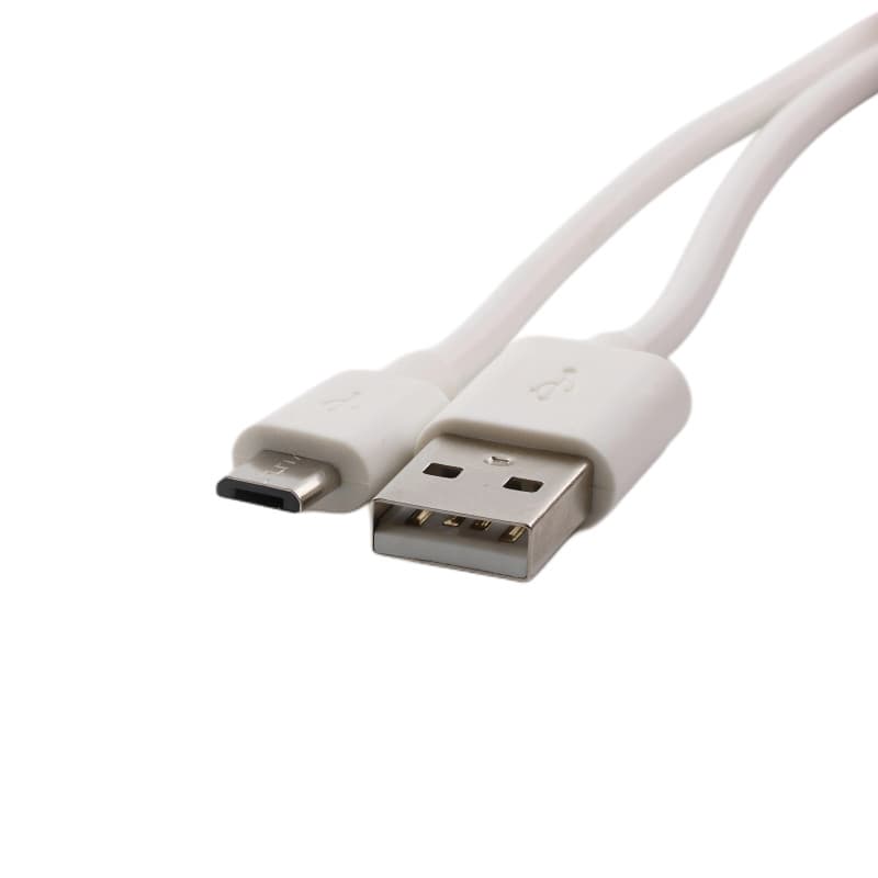 USB-A/MicroUSB kabel 2A, 20W, 1m - Bílá