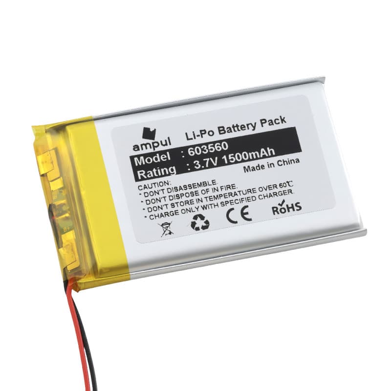 Li-Pol baterie 1500mAh, 3.7V, 603560