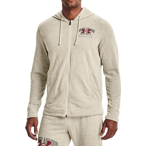 Pánská mikina Under Armour Rival Try Athlc Dep FZ HD XXL Béžová