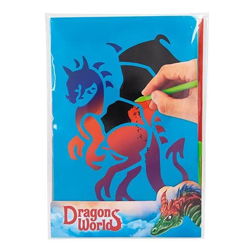 Škrabací obrázky Dino World Dragon Worlds