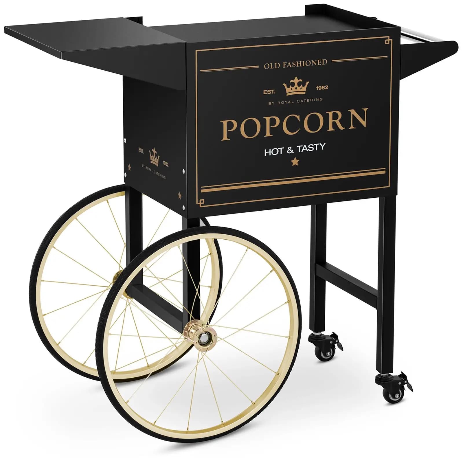 Royal Catering Vozík na stroj na popcorn - černo-zlatý RCPT-BGWG-1