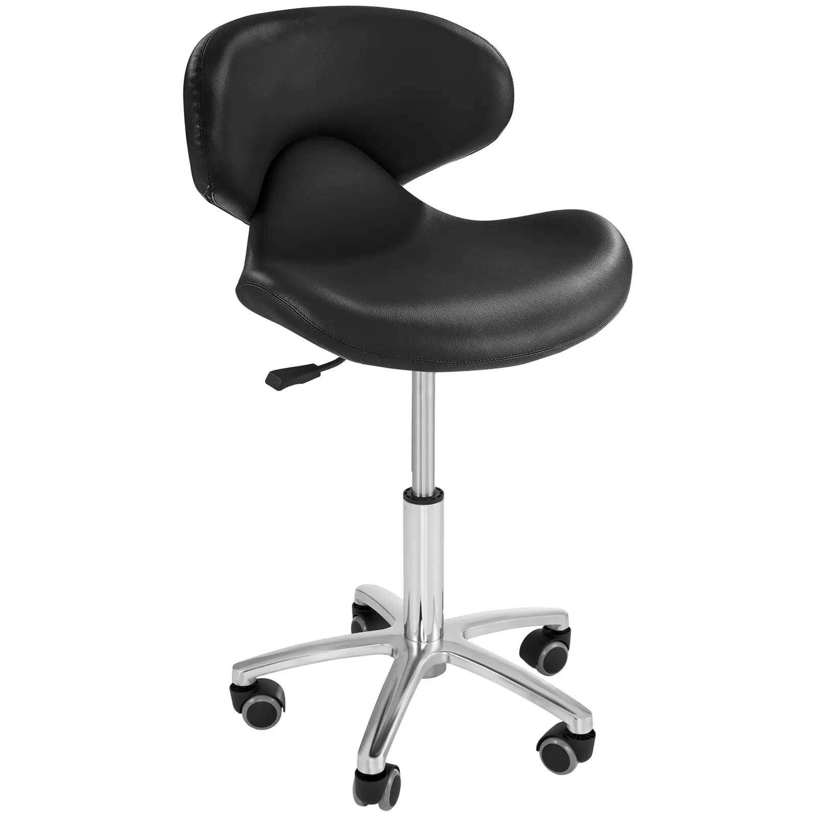 physa Otočná židle s opěradlem - 450–590 mm - 150 kg - Černá "PHYSA ANDRIA BLACK"