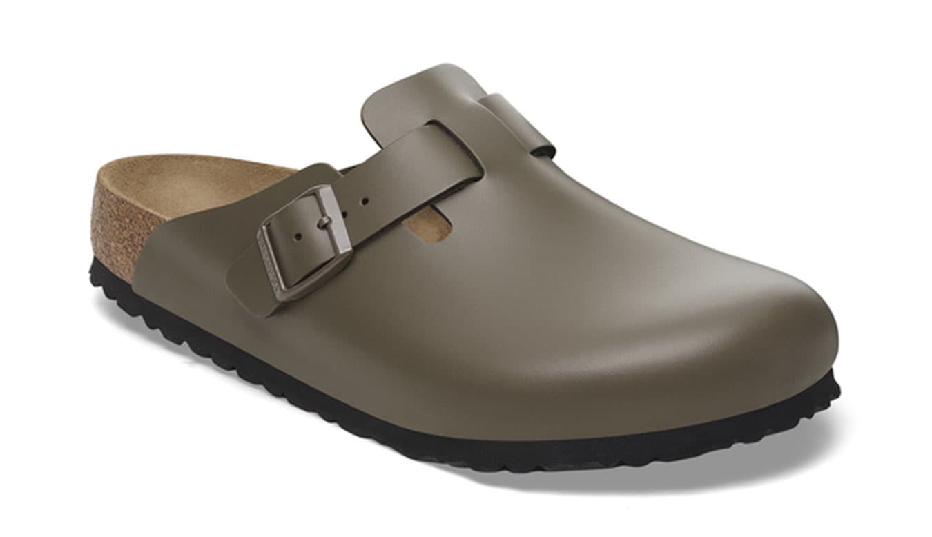 Birkenstock Boston Natural Leather Narrow Fit Grey Ženy - Sandály Birkenstock - Sivá - 1029156-7 - Size: 7