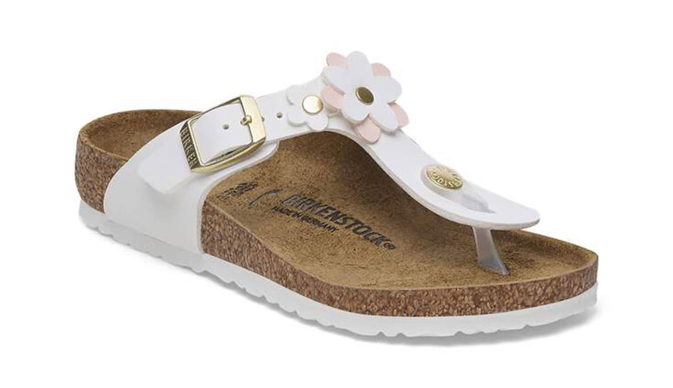 Birkenstock Gizeh Flowers Birko-Flor Regular Fit White Ženy,Děti - Sandály Birkenstock - Bílá - 1029515-5.5 - Size: 5.5
