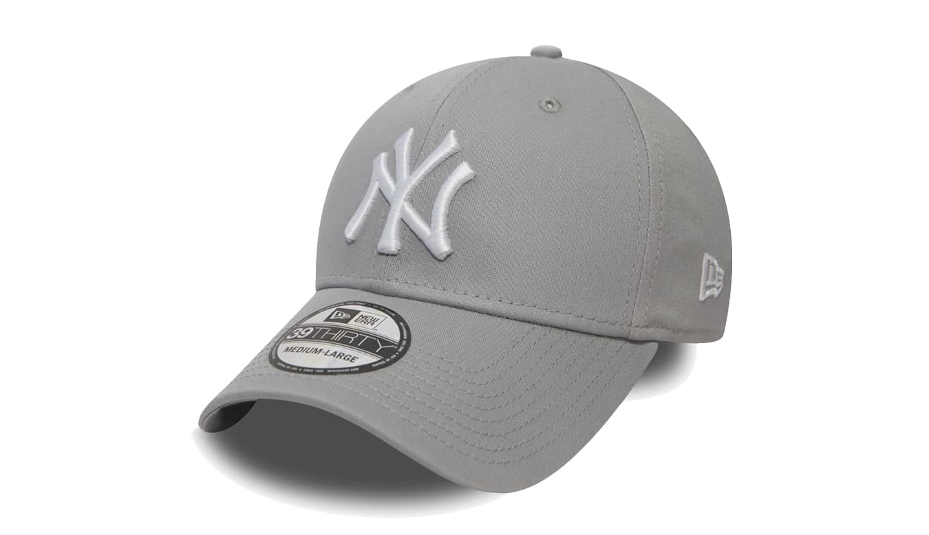 New Era Yankees Essential Grey 39THIRTY Cap Unisex - Čepice New Era - Šedá - 10298279-S/M - Size: S/M