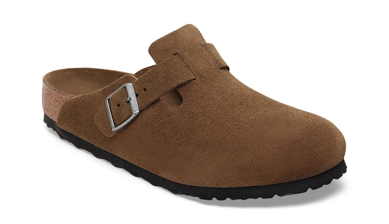 Birkenstock Boston Soft Footbed Suede Leather Regular Fit Brown Muži - Sandály Birkenstock - Hnědá - 1030814-5.5 - Size: 5.5