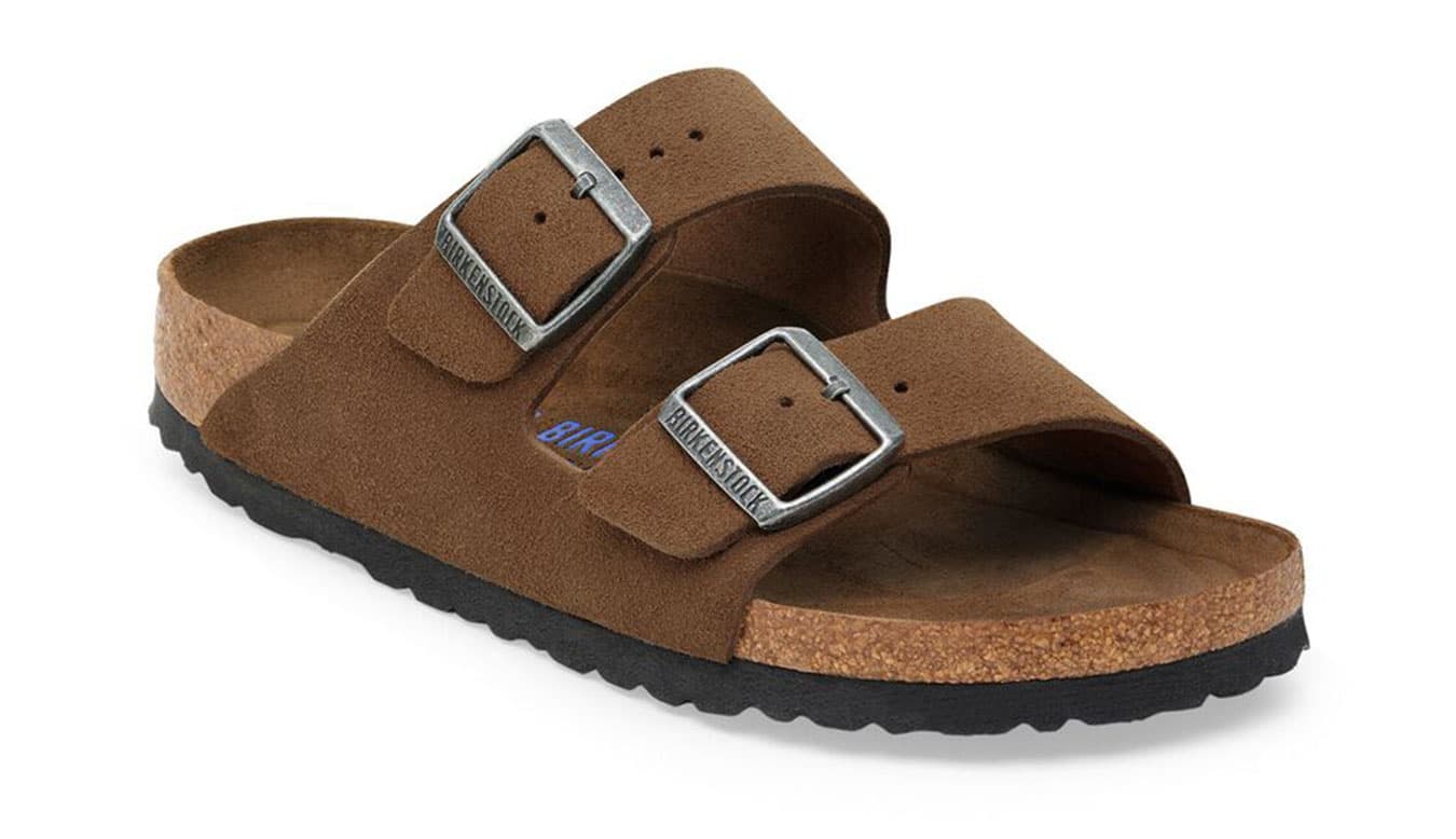 Birkenstock Arizona Soft Footbed Suede Leather Narrow Fit Brown 1030865 Ženy - Sandály Birkenstock - Hnědá - 1030865-7 - Size: 7
