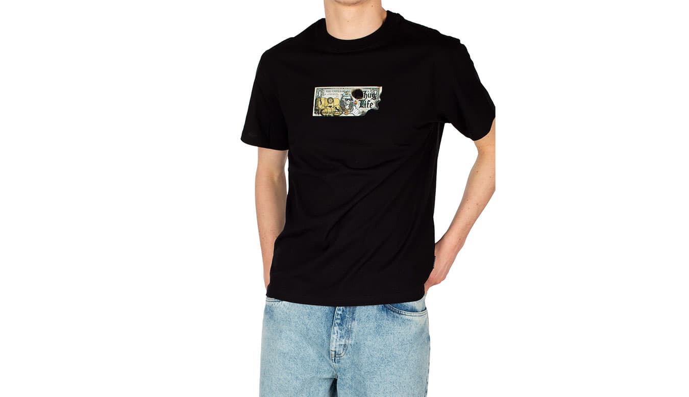 IrieDaily Hug Life T-Shirt Black Muži - Trička IrieDaily - Černá - 114D490-700-L - Size: L