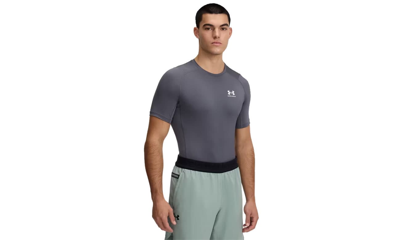 Under Armour HG Armour Comp SS Grey Muži - Spodní prádlo Under Armour - Šedá - 1361518-025-L - Size: L