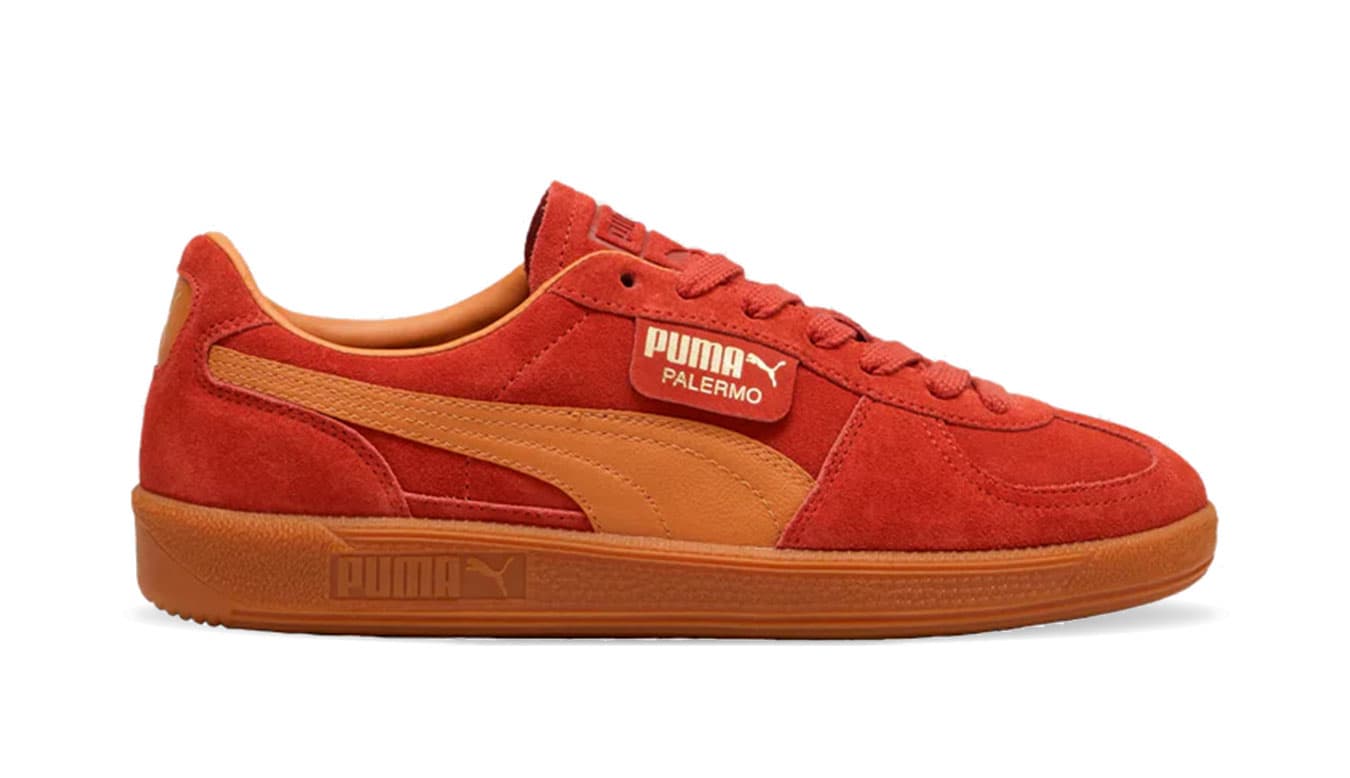 Puma Palermo Mars Red Caramel Latte Gum Muži - Tenisky Puma - Červená - 396463-24-7 - Size: 7