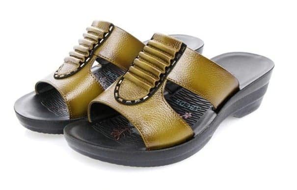 Dámské pantofle Evie khaki 40