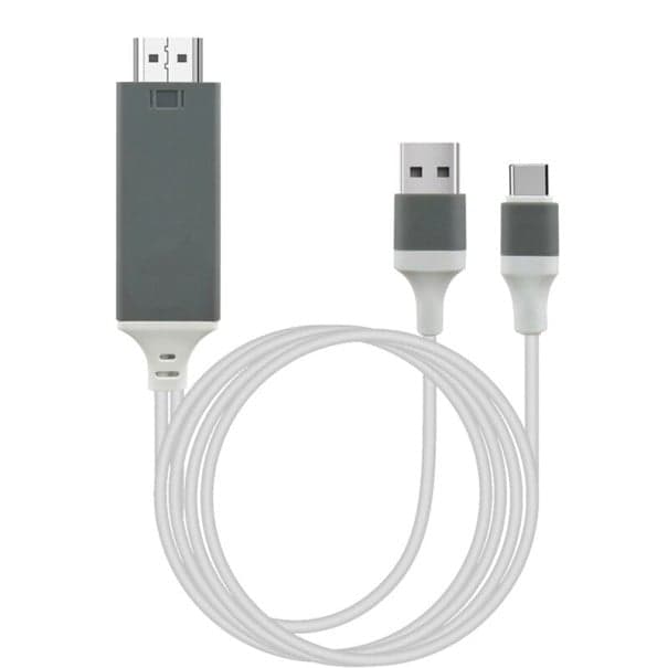 Kabel HDMI na USB-C / USB bílá