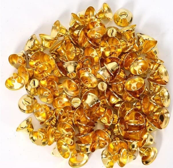 Rolničky 100 ks zlatá 20 mm