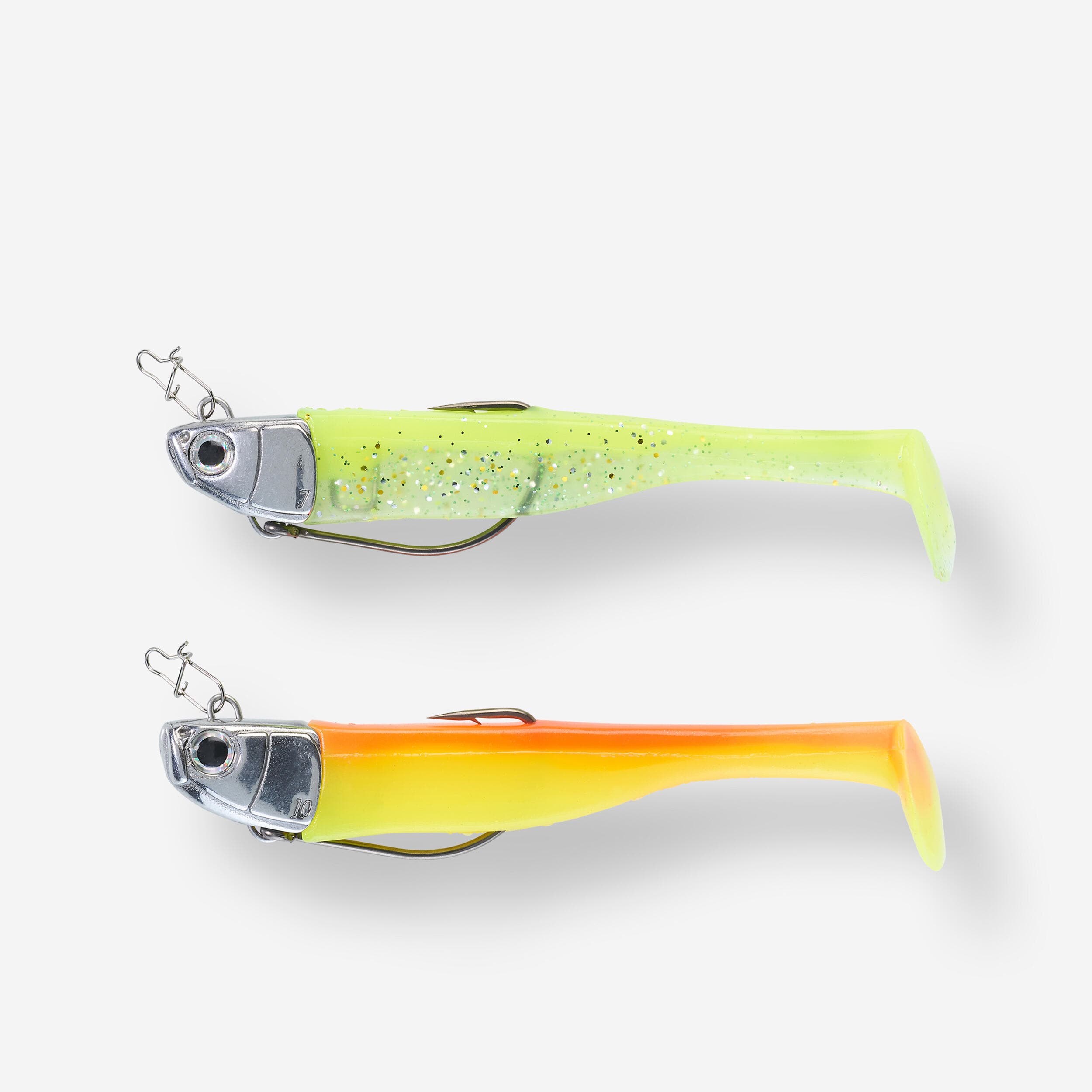 CAPERLAN Sada měkkých nástrah shad WXM Kit Mogami 90 7/10 g fluorescenční