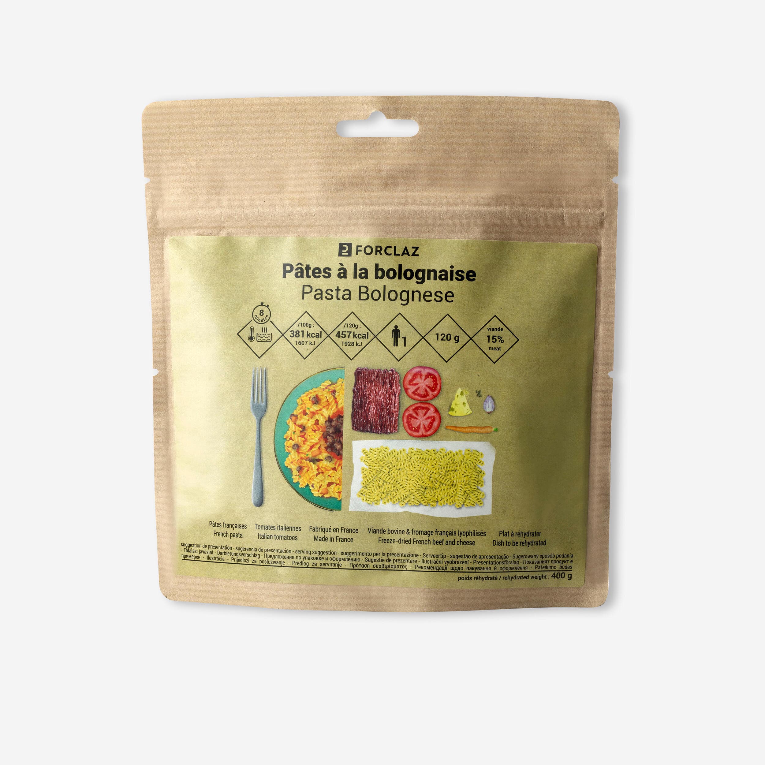 FORCLAZ Lyofilizované boloňské těstoviny 120 g