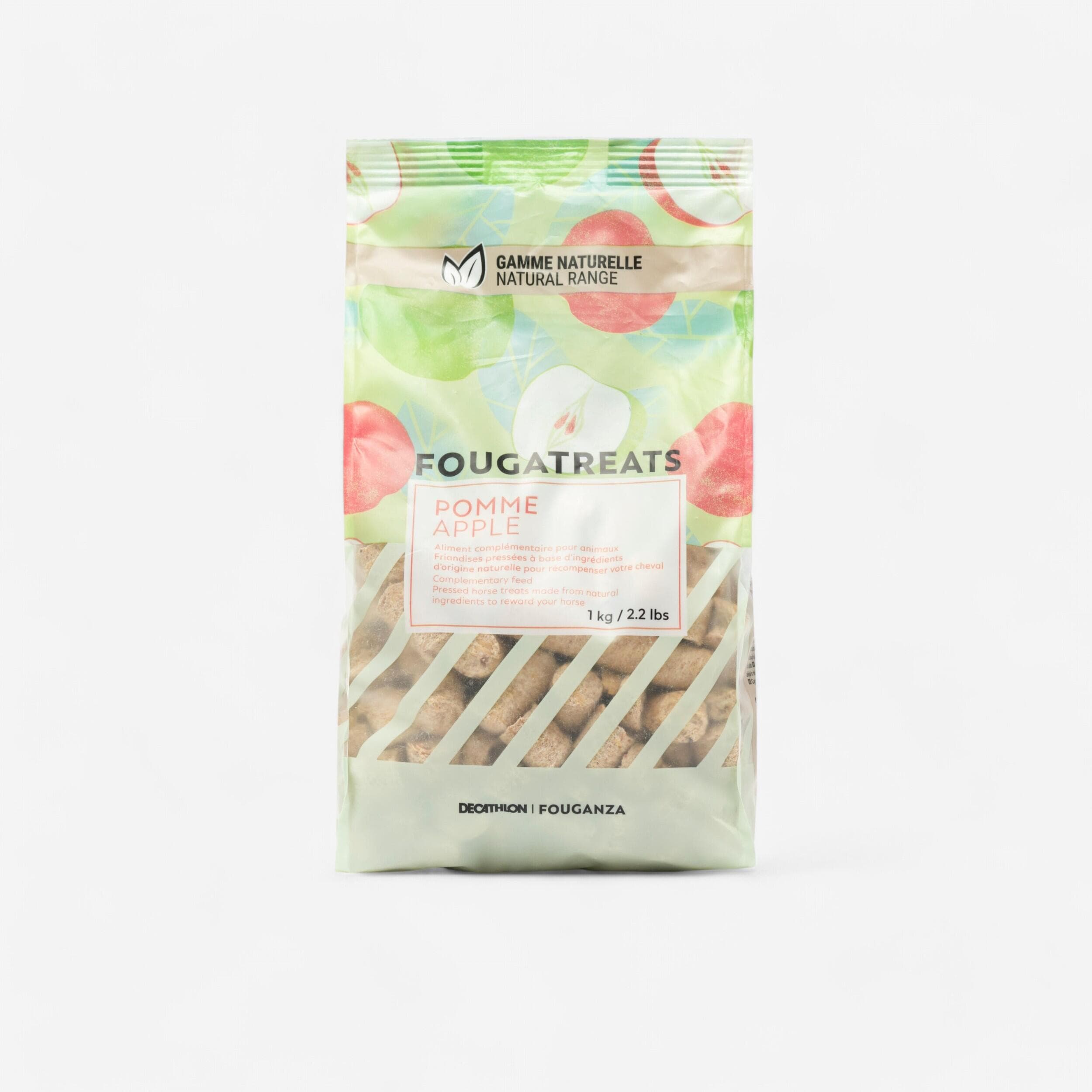 FOUGANZA Pamlsky pro koně a poníky přírodní 1 kg jablko