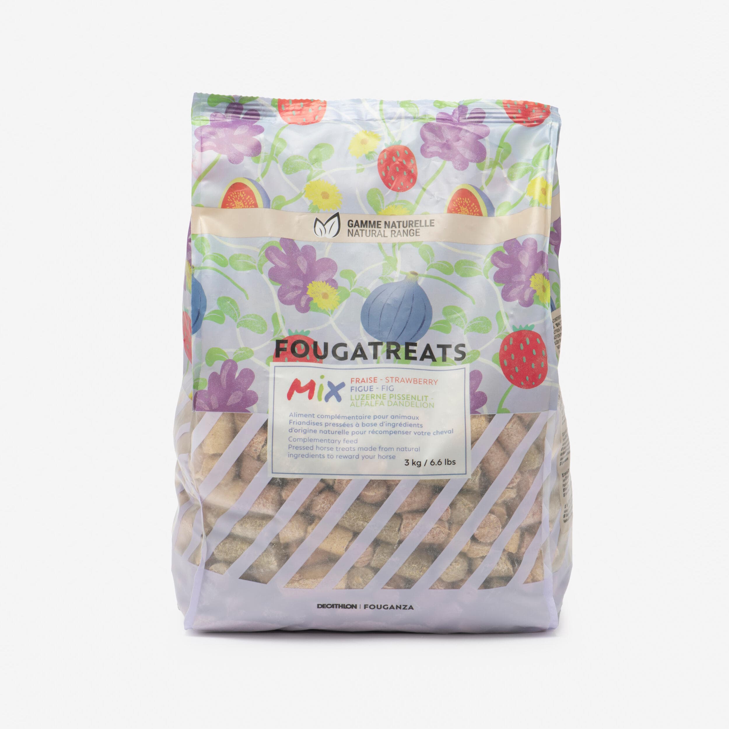 FOUGANZA Pamlsky pro koně přírodní 3 kg jahoda-fíky-pampeliška-vojtěška