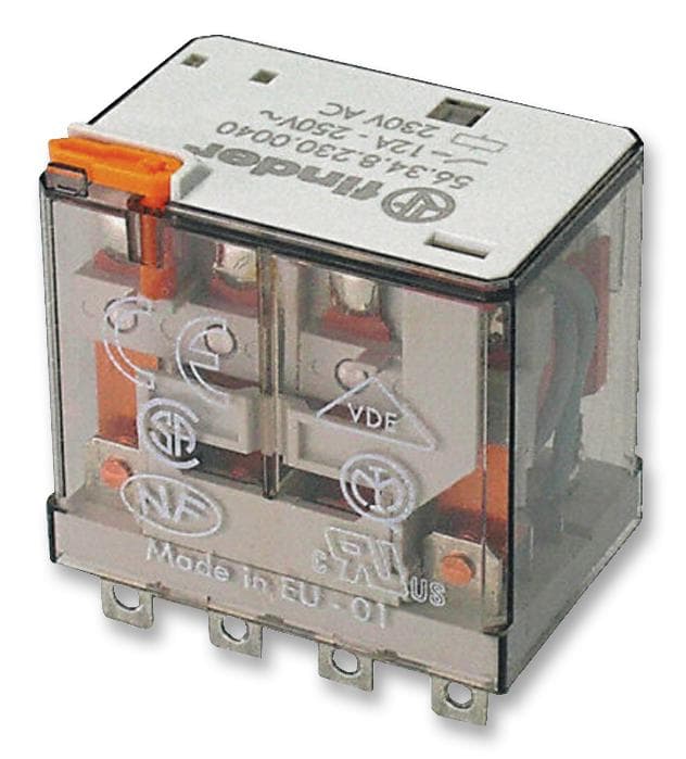Finder Relays, Inc. 56.34.9.012.0000 Relay, 4Pdt, 250Vac, 12A