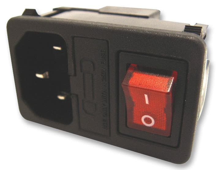 Multicomp Pro Jr-101-1-Frsg-03 Conn, Iec C14 Inlet, 10A/250Vac, Snap-In