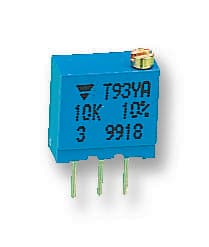 Vishay T93Ya504Kt20 Trimmer, Pot, 500K, 23Turn, Thd