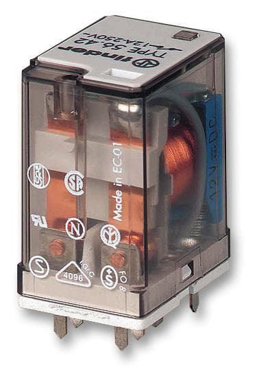 Finder Relays, Inc. 56.42.9.012.0000 Relay, Dpdt, 250Vac, 12A