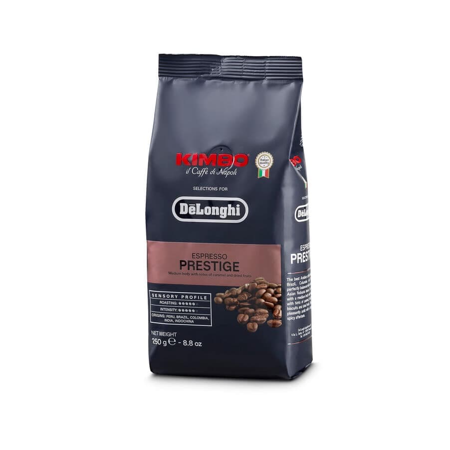 Delonghi Zrnková káva Kimbo for De'Longhi Prestige, 65 % Arabica 35 % Robusta, 250 g DLSC614